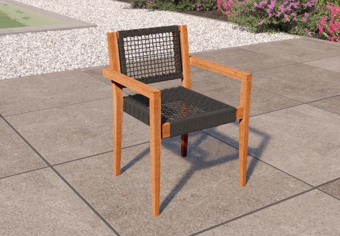 Tuindeco Teak stapelbare tuinstoel Toledo (set van 2 stoelen) - hout