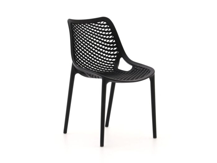 Forza Furniture Forza Ripi dining tuinstoel stapelbaar Laagste prijsgarantie! – Zwart