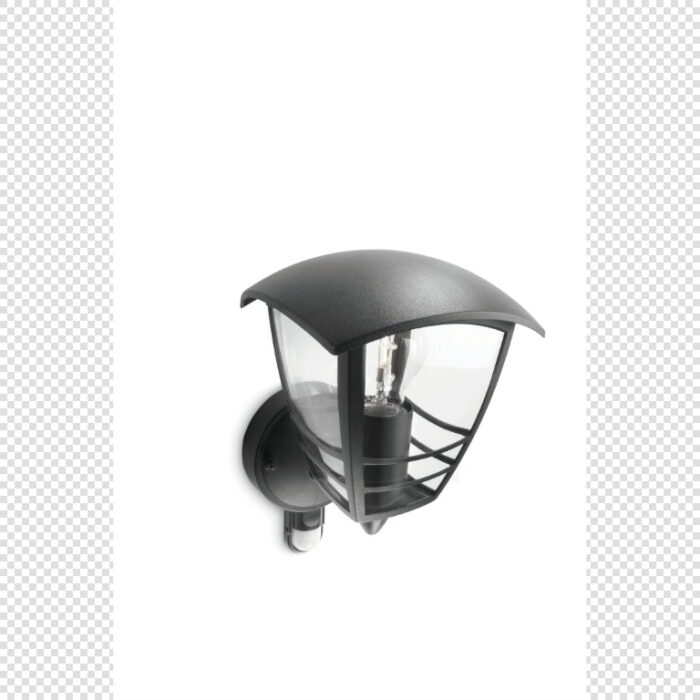 Philips Creek buitenwandlamp met sensor zwart verlichting