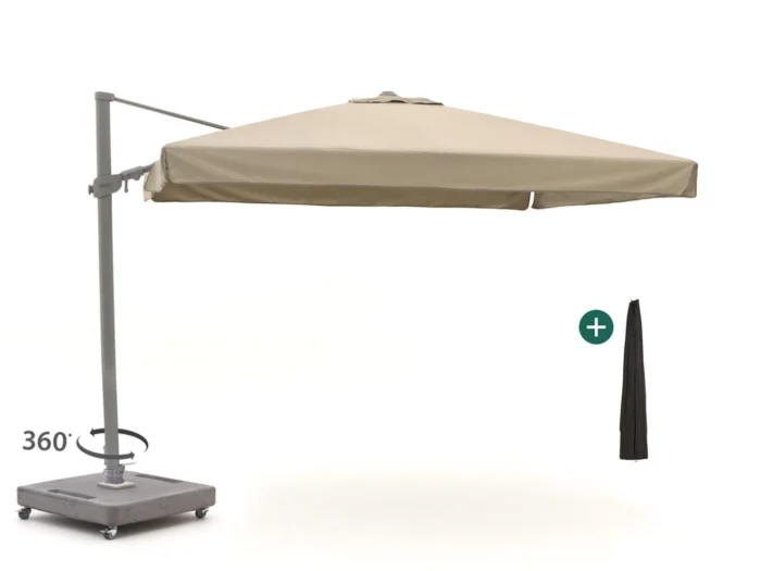 Shadowline Miami zweefparasol 300x300cm - Taupe