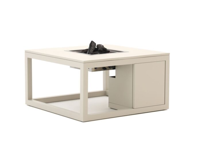 Cosiraw lounge vuurtafel 100x100x55cm Laagste prijsgarantie! – Taupe