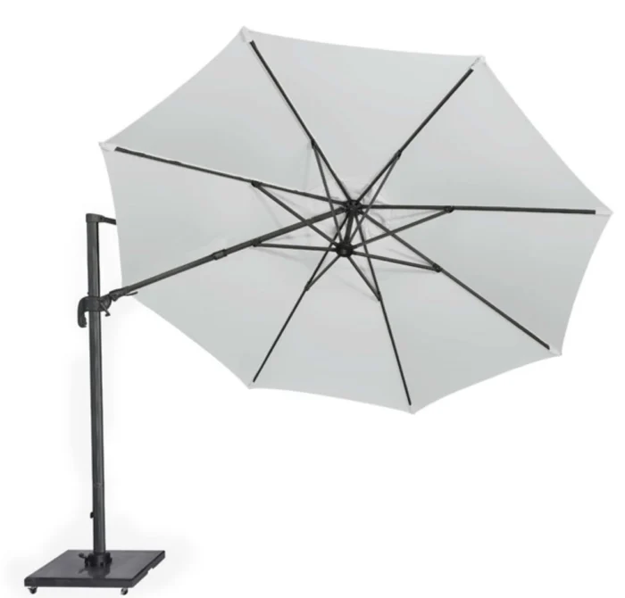 Platinum Zweefparasol Solarflex Zijwaarts Kantelbaar (T2) wit dia. 350 cm zonwering - tweekleurig
