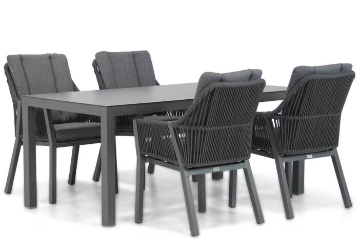 Lifestyle Garden Furniture Verona/Madras 180 cm dining tuinset 5-delig – Grijs-antraciet
