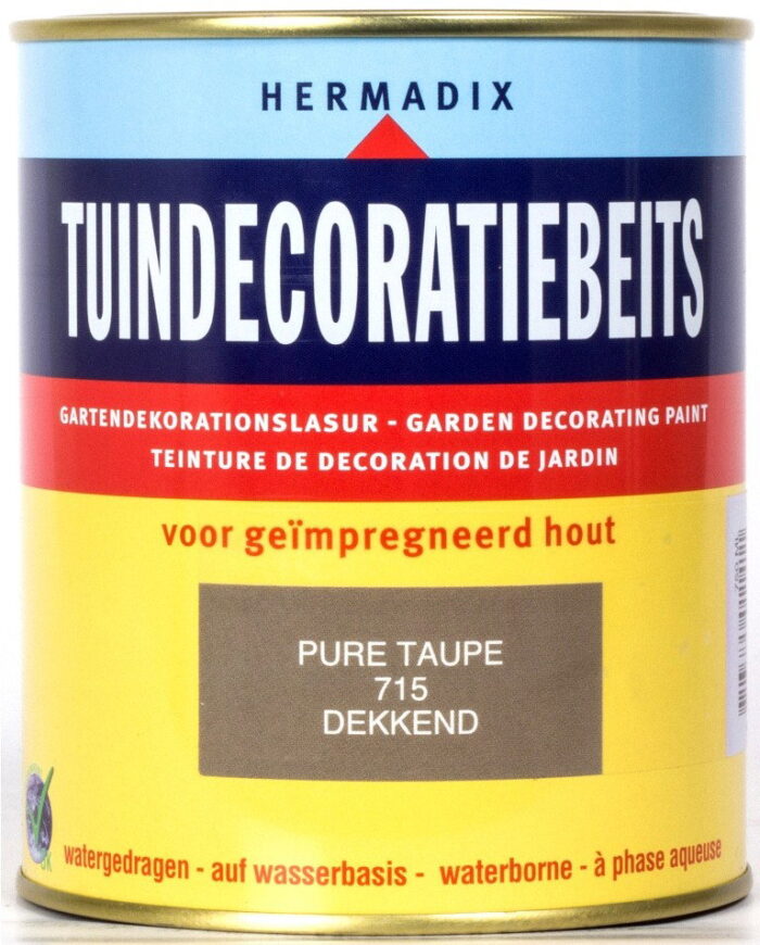 Hermadix Tuindecoratiebeits 715 pure taup 750 ml – wit