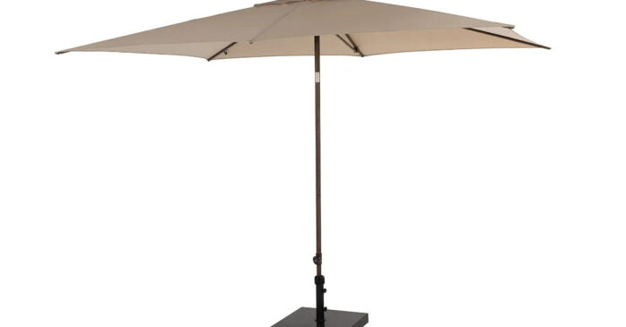 4 Seasons Outdoor | Azzurro Parasol 200 x 300 cm | Wenge Frame Beach