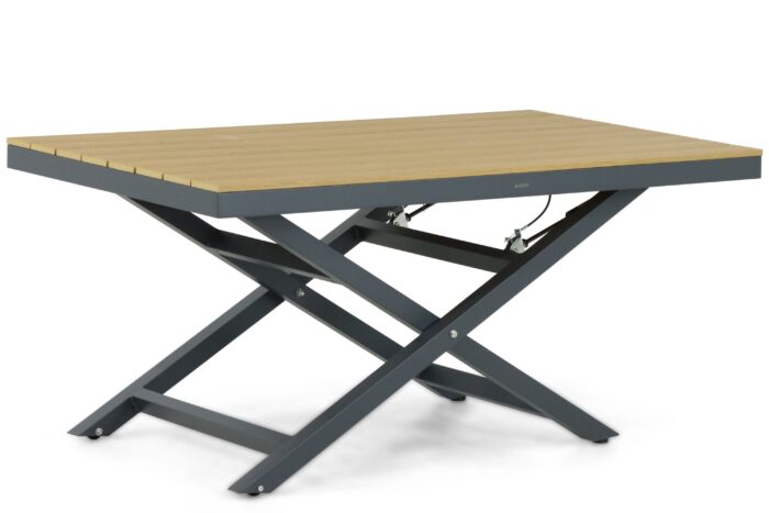 Lifestyle Garden Furniture Santiago lounge/dining tuintafel 140 x 80 cm – Grijs-antraciet