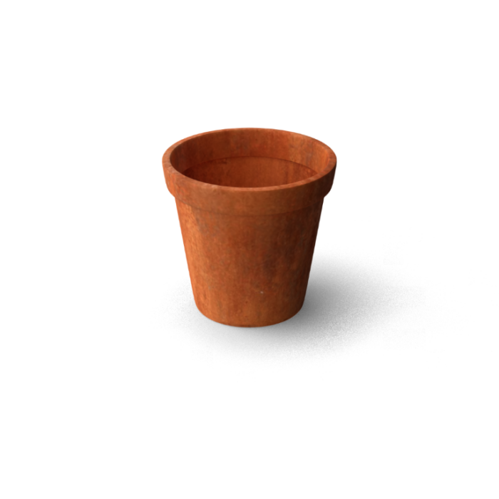 Geroba Vora conische plantenbakken Cortenstaal 800 x 800 mm – oranje