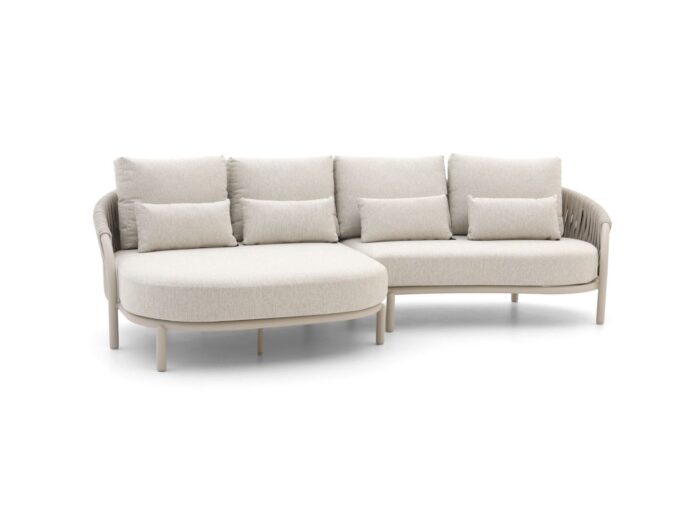 SUNS Feroli chaise longue loungeset 2-delig rechts Laagste prijsgarantie! – Taupe