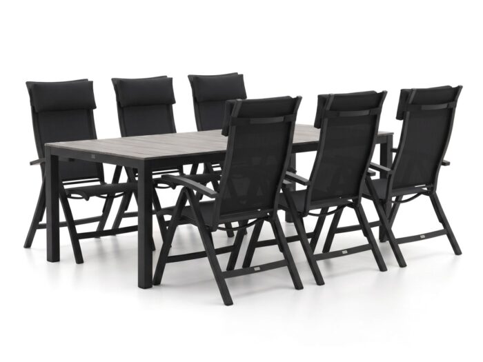 Bellagio tuinmeubelen Bellagio Lugo/Fidenza 220cm dining tuinset 7-delig verstelbaar Laagste prijsgarantie! – Grijs
