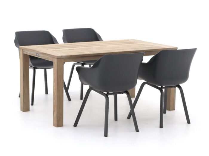 Hartman tuinmeubelen Hartman Sophie Element/ROUGH-S 160cm dining tuinset 5-delig Laagste prijsgarantie! – Bruin