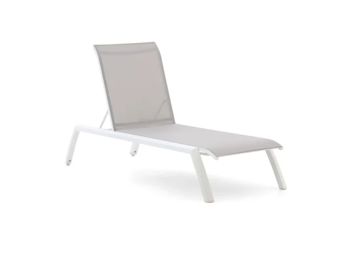 Bellagio tuinmeubelen Anzio ligbed met wiel - Wit