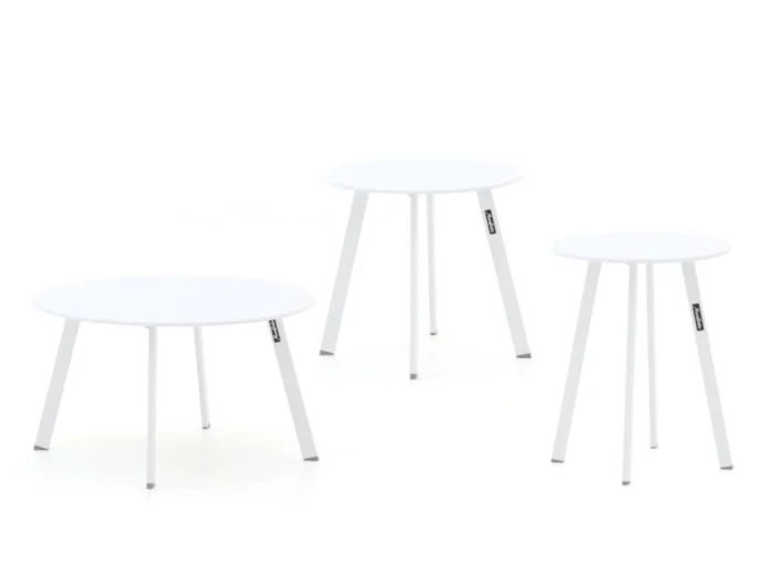 Manifesto Furniture Bovezzo bijzet tuintafelset 3-delig - Wit
