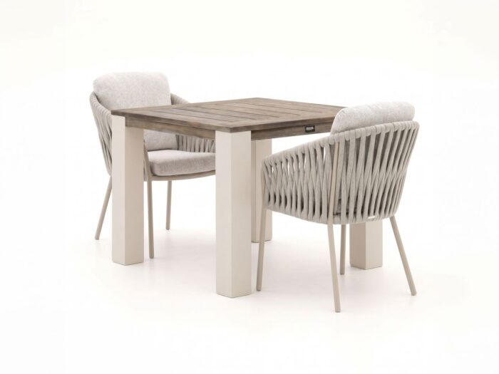 SUNS Nappa/ROUGH-X 100cm dining tuinset 3-delig – Bruin