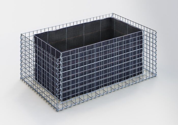 Gabiona Deutschland Rechthoekig verhoogd bed 130 cm x 50 cm x 80 cm (L x H x D), maaswijdte 5 x 5 cm, wanddikte 10 cm
