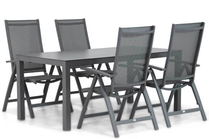 Presto Vasto/Madras 180 cm dining tuinset 5-delig – Grijs-antraciet