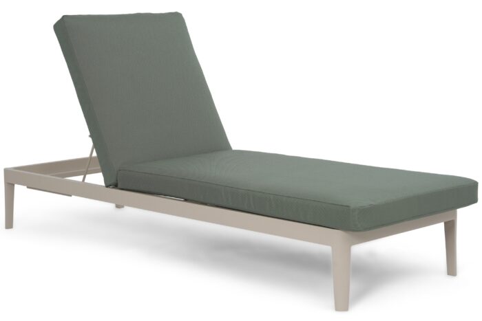 Lifestyle Garden Furniture Mateo ligbed met kussen loft/moss green – Taupe-naturel-bruin