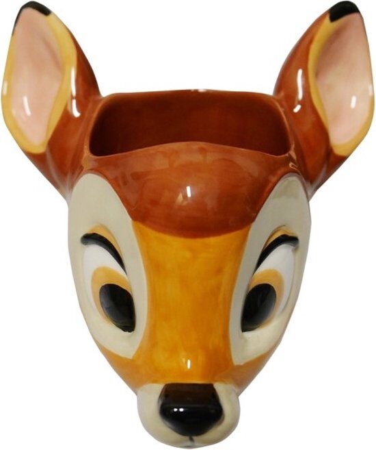 Disney Bloempot keramiek 3D Bambi 5 cm – bruin
