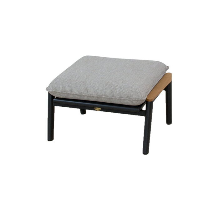 Oosterik home Merino voetenbank midnight grey sunny creme – grijs