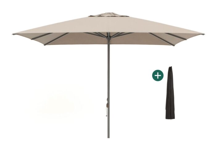 Shadowline Cuba parasol 350x350cm Laagste prijsgarantie! – Taupe