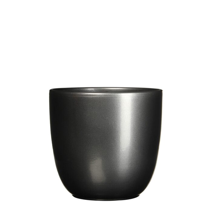 Mica decorations Bloempot Pot rond es/19 tusca 20 x 22.5 cm antraciet Mica – zwart