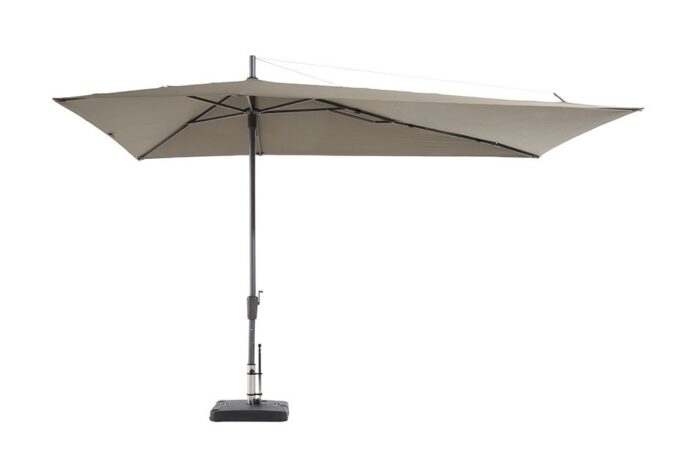 Madison Stokparasol Asymetriq Asymetrique Sideway 360 x 220 cm grey zonwering – grijs