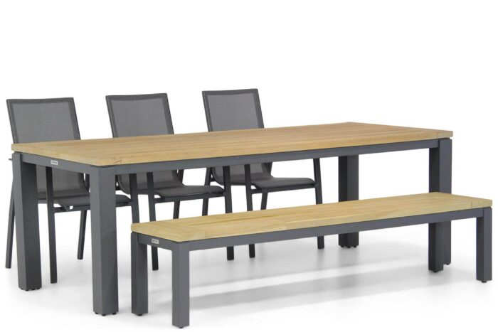 Lifestyle Garden Furniture Ultimate/Veneto 230 cm dining tuinset 5-delig – Grijs-antraciet