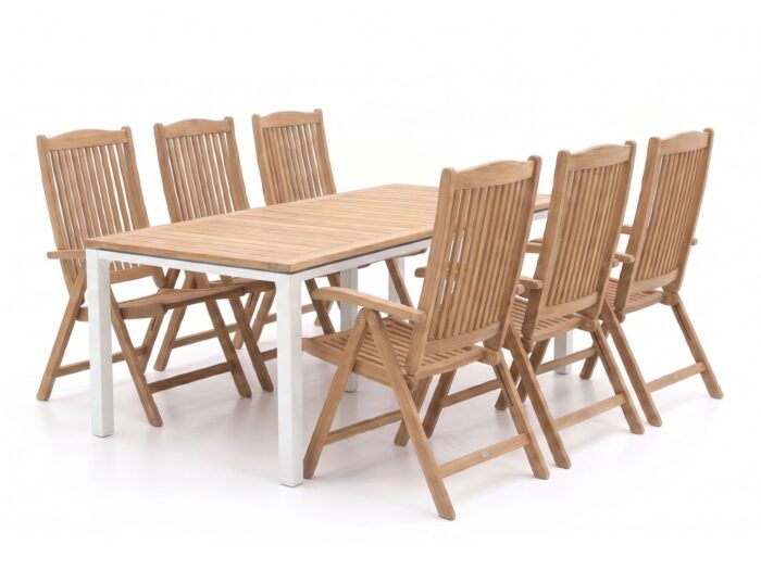 Sunyard Furniture Veronica/Linosa 240cm dining tuinset 7-delig verstelbaar