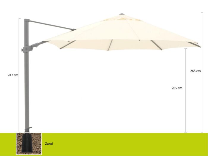 Shadowline Austin zweefparasol ø 350cm Laagste prijsgarantie! – Wit