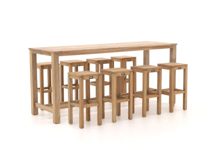 ROUGH Furniture ROUGH-X 240cm barset 9-delig Laagste prijsgarantie! – Bruin