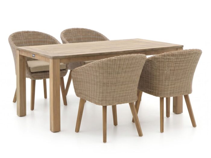 Intenso Furniture Intenso Tropea/ROUGH-X 180cm dining tuinset 5-delig Laagste prijsgarantie! – Bruin