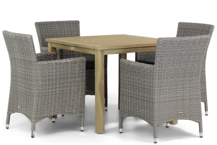 Garden Collections Dublin/Weston 90 cm dining tuinset 5-delig – Grijs-antraciet
