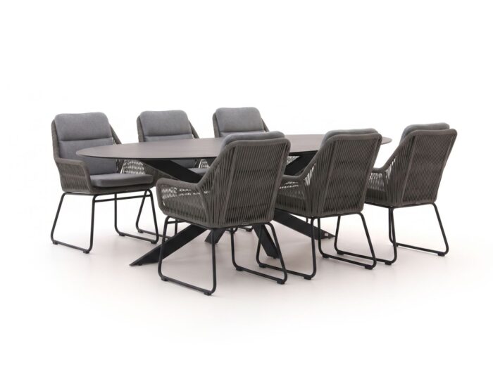Intenso Furniture Isorella/Furato Ellips 200cm dining tuinset 7-delig