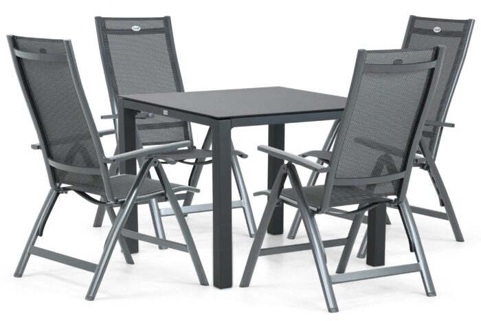 Hartman Royal Club/Mateo 90 cm dining tuinset 5-delig – Grijs-antraciet