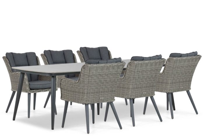 Garden Collections Boston/Vienna 240 cm dining tuinset 7-delig – Grijs-antraciet