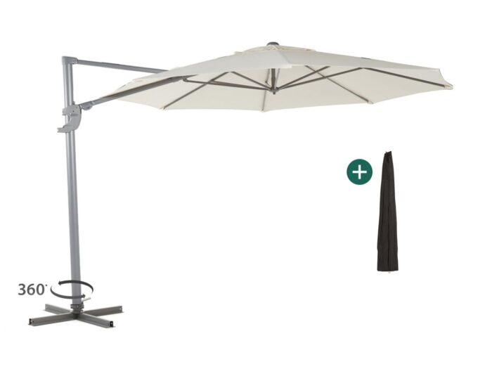 Shadowline Francisco zweefparasol ø 330cm – Wit