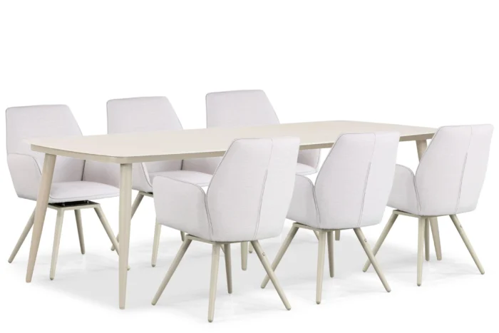 Lifestyle Garden Furniture Andorra/Vienna 240 cm dining tuinset 7-delig - Grijs-antraciet