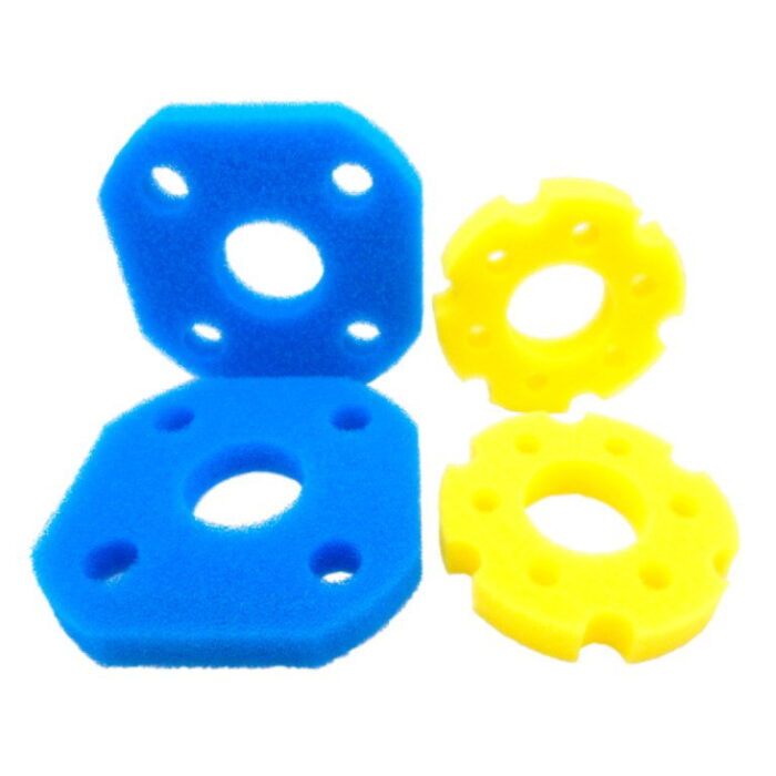 Ubbink Filtermatten BioPressure 3000/6000 4x, 2x blauw 25ppi en 2x geel 30ppi