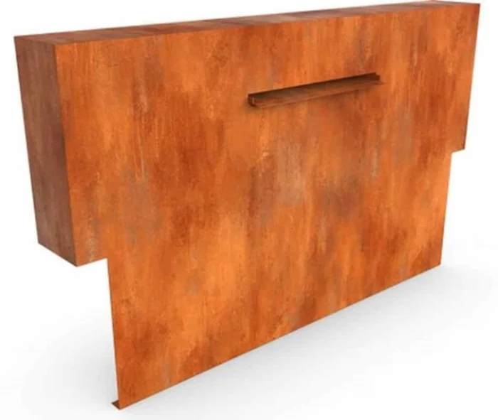 Geroba Cascadi Cortenstaal Watervalelement op vijver 1250 x 250 x 1600 mm - bruin