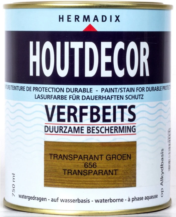 Hermadix Houtdecor 656 transparant groen 750 ml