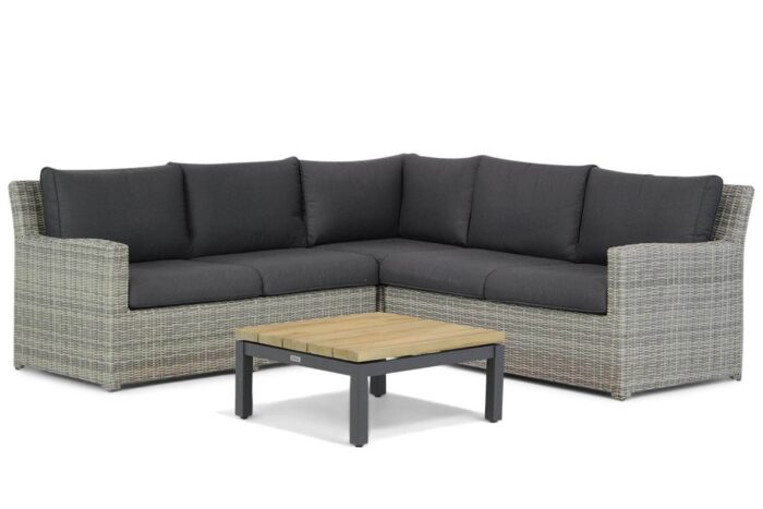 Garden Collections Giardino/Riviera 75 cm hoek loungeset 4-delig – Grijs-antraciet