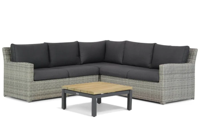 Garden Collections Giardino/Riviera 75 cm hoek loungeset 4-delig - Grijs-antraciet