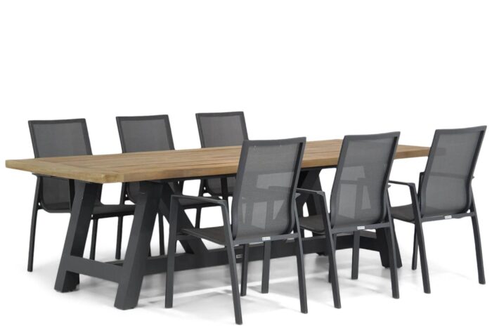Lifestyle Garden Furniture Ultimate/Trente 260 cm dining tuinset 7-delig – Grijs-antraciet