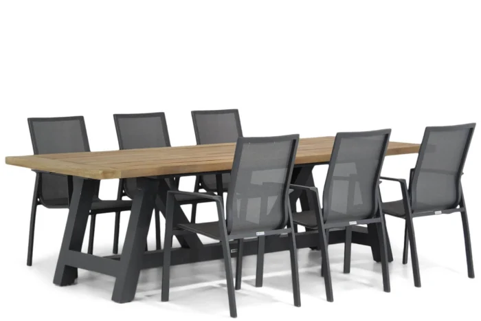 Lifestyle Garden Furniture Ultimate/Trente 260 cm dining tuinset 7-delig - Grijs-antraciet