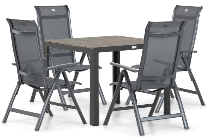 Hartman Alice/Young 92 cm dining tuinset 5-delig – Grijs-antraciet