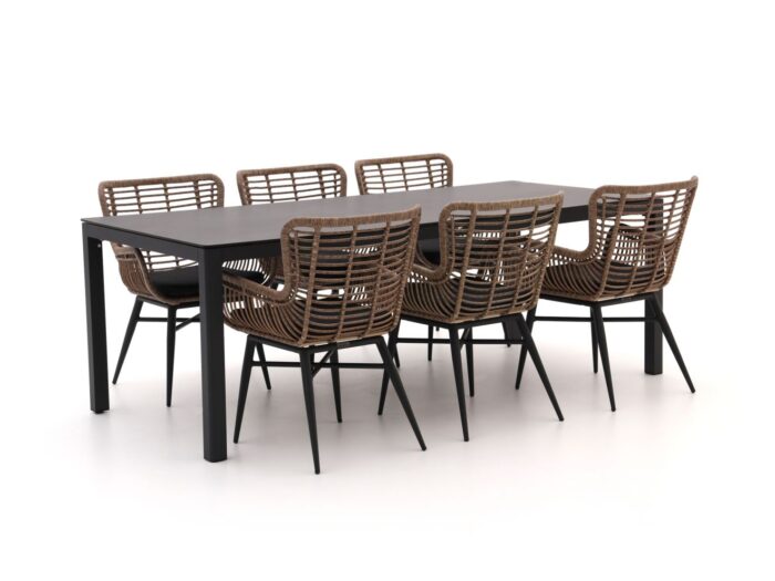 Intenso Furniture Asti/La Fonte 220cm dining tuinset 7-delig – Grijs