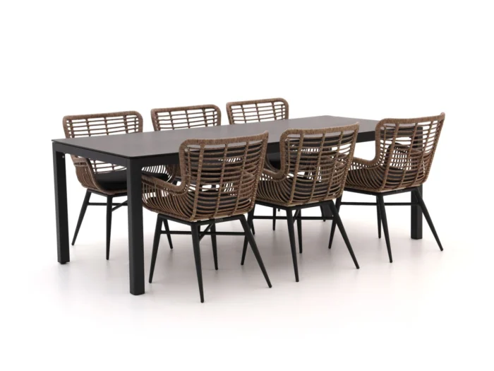 Intenso Furniture Asti/La Fonte 220cm dining tuinset 7-delig - Grijs