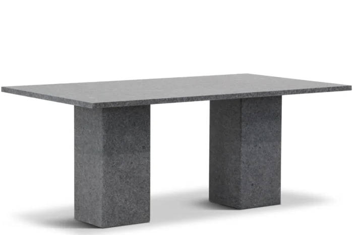 Garden Collections Graniet dining tuintafel 180 x 100 cm - Grijs-antraciet