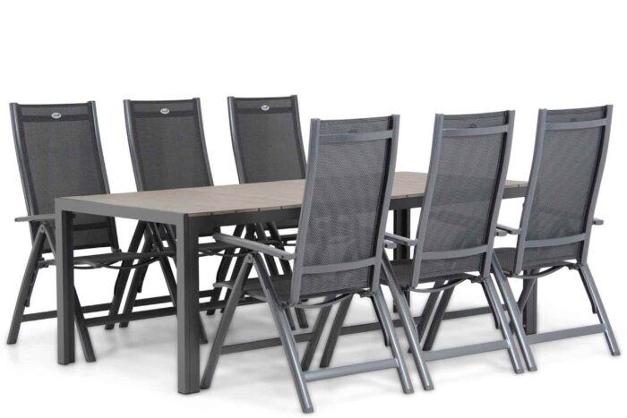 Hartman Royal Club/Young 217 cm dining tuinset 7-delig – Grijs-antraciet