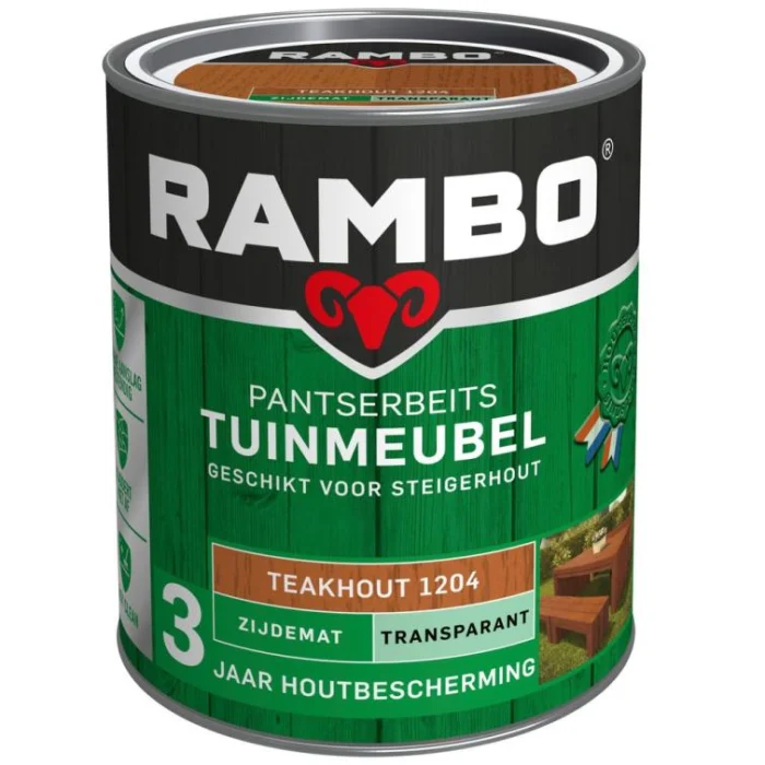 Rambo Pantserbeits tuinmeubel mat tr. 1204 0,75l - hout