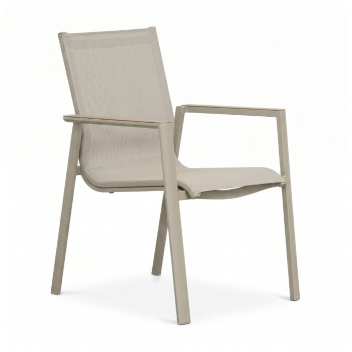 LUX outdoor living Rhodos dining tuinstoel | aluminium | beige